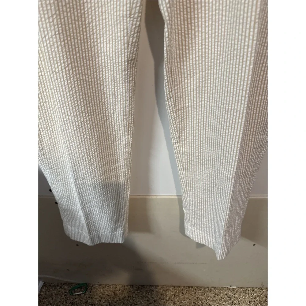 Brooks Brothers 36x32 Yellow Pinstriped Flat Front Clark Light WeightChino Pants